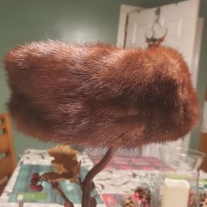 Vintage Mink Hat| Women's Fur Cap
